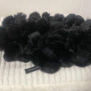 Valerie Stevens Plush Black Fur Scarf